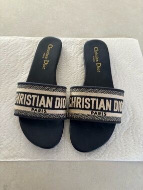 Navy Dway Dior Slides